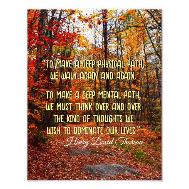 Foto Cita motivacional de Autumn Woods New Hampshire (Frente)