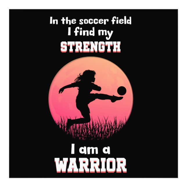 Foto Cita motivadora sobre el fútbol de chica (Frente)