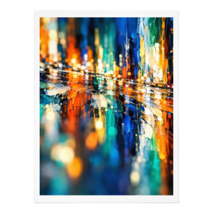 Foto Ciudad abstracta de noche