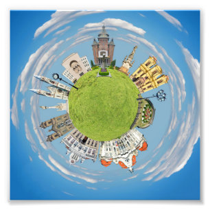 Foto ciudad de timisoara rumania pequeño planeta insign