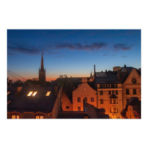 Foto Ciudad Europea a la luz de la luna