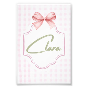 Foto Clara Baby Nursery personalizada Bow&Gingham