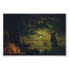 Foto Claro de luna sobre Palermo Arte gráfico de alta f