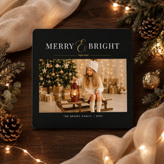 Foto clásica de Navidad Alegre y Brillante