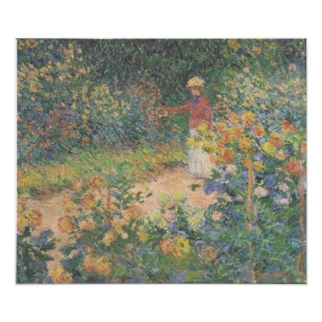 Foto Claude Monet 1895 Vintage In the Garden (Frente)