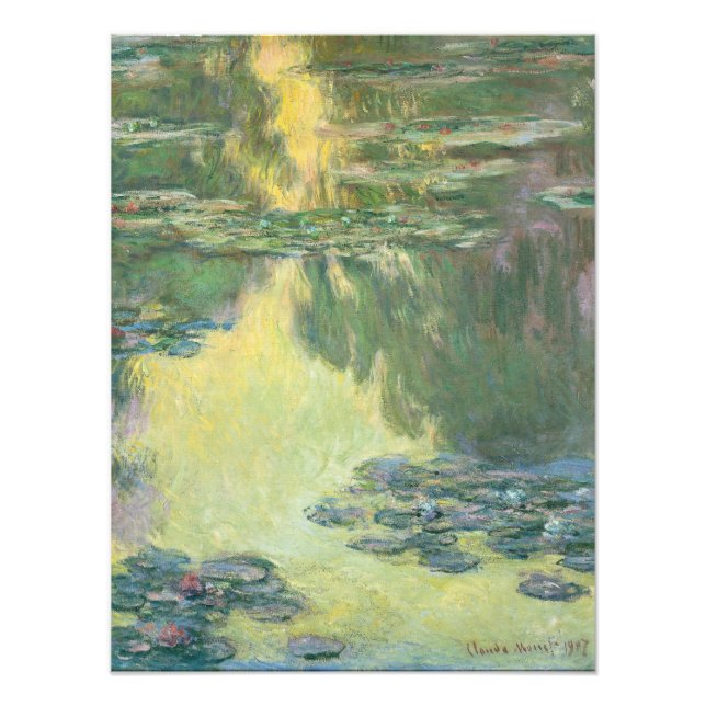 Foto Claude Monet 1907 Vintage Waterlilies (Frente)