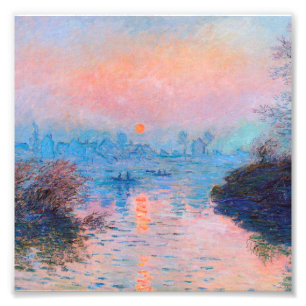 Foto Claude Monet - Atardecer En El Sena