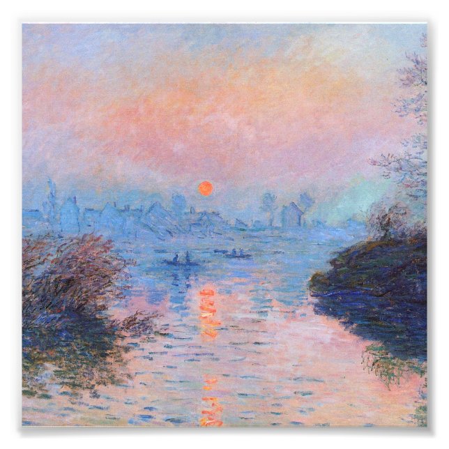 Foto Claude Monet - Atardecer En El Sena (Frente)