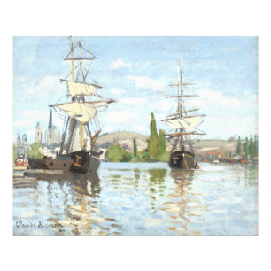 Foto Claude Monet. Barcos navegando por el Sena en Roue