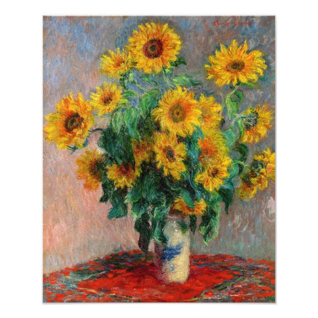 Foto Claude Monet - Bouquet de girasoles (Frente)