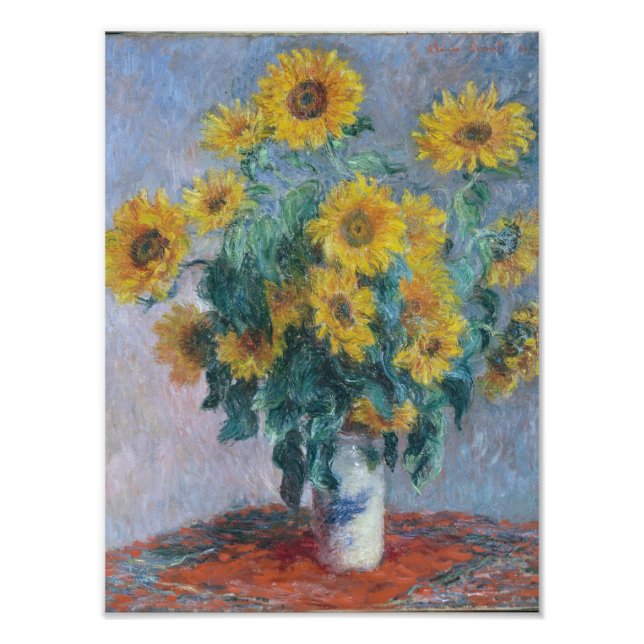 Foto Claude Monet - Bouquet De Sunflowers, (Frente)