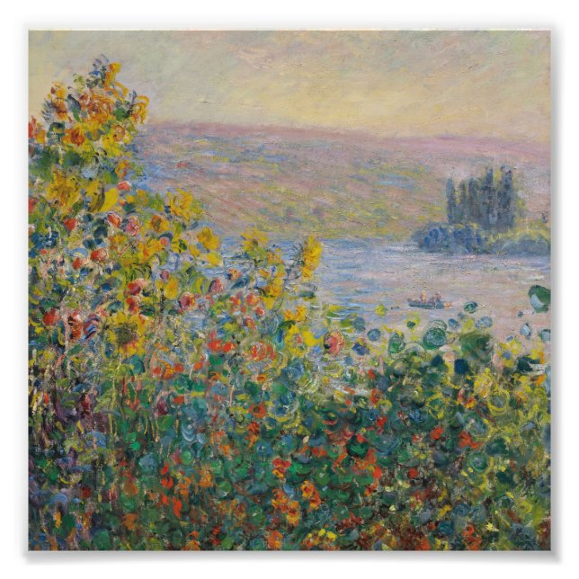 Foto Claude Monet - Camas Flores En Vétheuil (Frente)