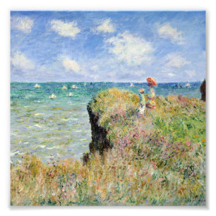 Foto Claude Monet - Caminar Por El Acantilado En Pourvi