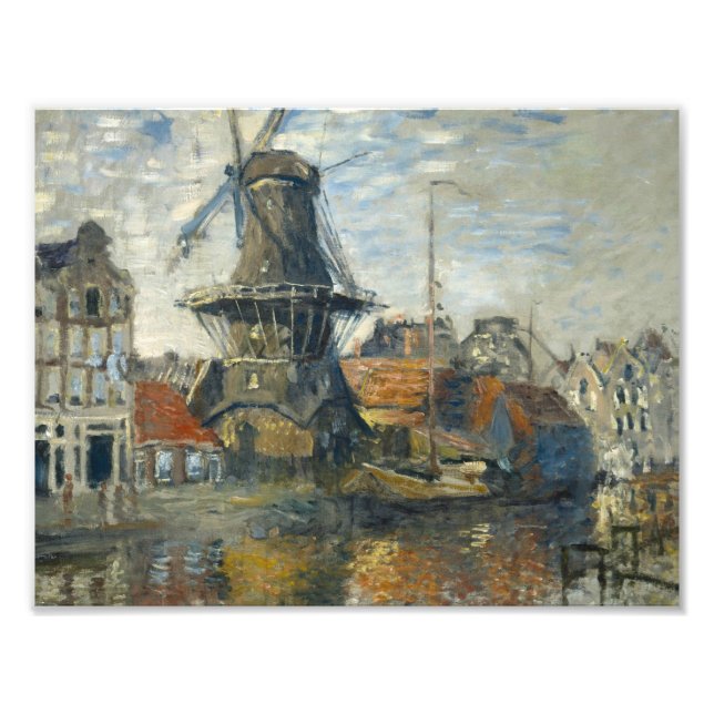 Foto Claude Monet - El molino de viento en Onbekende (Frente)