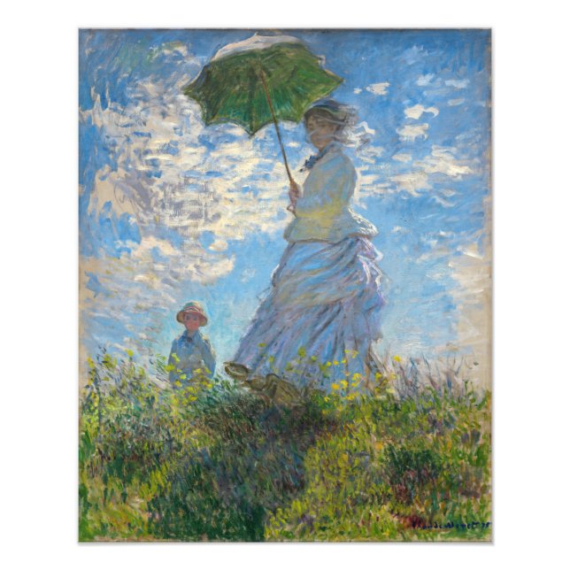 Foto Claude Monet - El paseo, mujer con sombrilla (Frente)