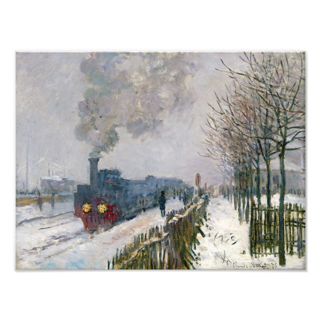 Foto Claude Monet - El tren en la nieve / La locomotora (Frente)