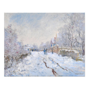 Foto Claude Monet - Escena de nieve en Argenteuil
