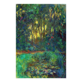 Foto Claude Monet - Esquina de un estanque con naves ac