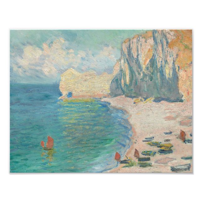 Foto Claude Monet - Etretat - La playa y Falaise (Frente)