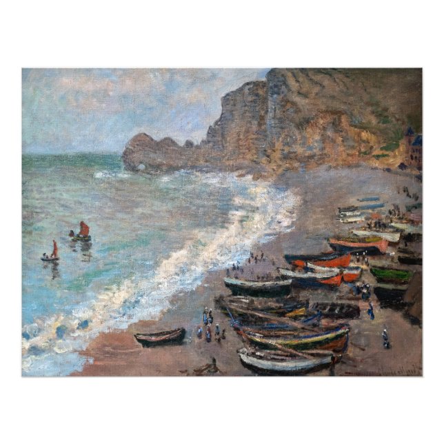 Foto Claude Monet - La playa de Etretat (Frente)