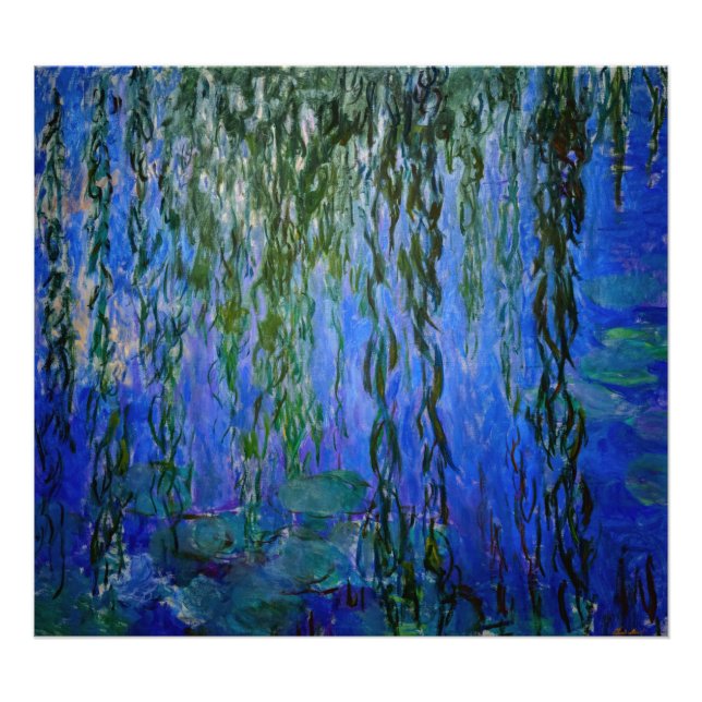 Foto Claude Monet - Lilis de agua con sauce lloroso (Frente)