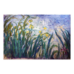 Foto Claude Monet - Lirios amarillos y púrpuras