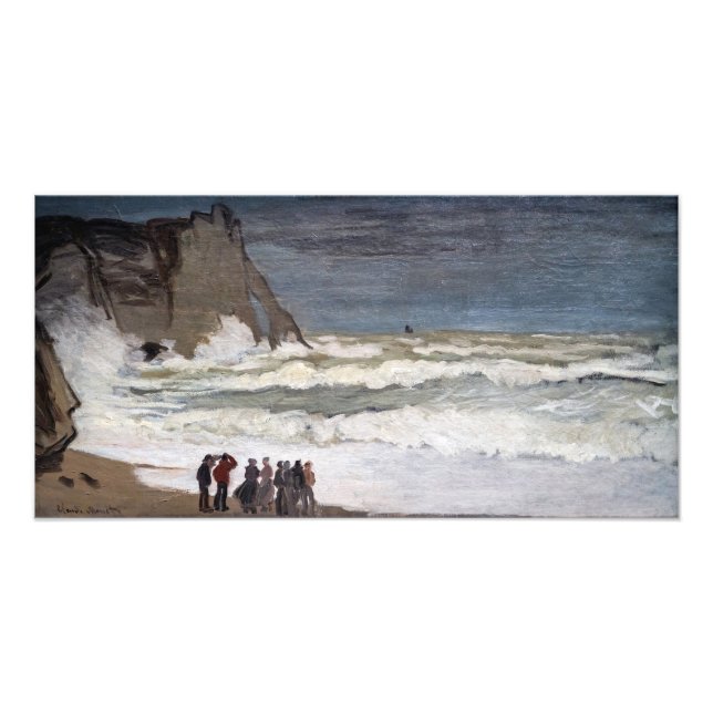 Foto Claude Monet - Mar agitado en Etretat (Frente)
