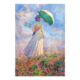 Foto Claude Monet - Mujer con Parasol a la derecha