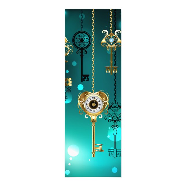 Foto Claves de esqueleto antiguas sobre fondo verde (Frente)