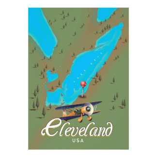 Foto Cleveland, Ohio vintage Travel poster arte de impr