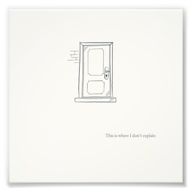 Foto Closed Door/ Minimal Line Art/ Wall Art (Frente)