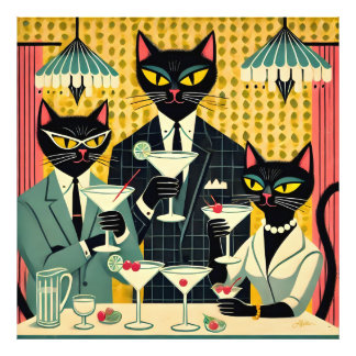 Foto Club Retro Futurista Black Cat Martini