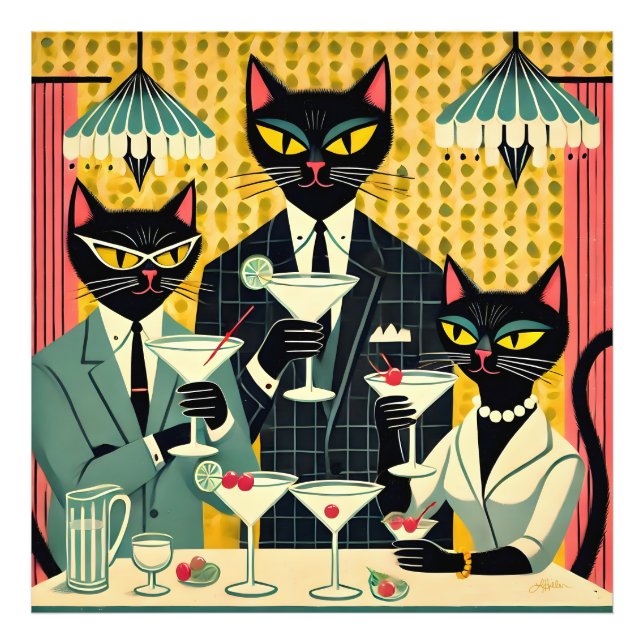 Foto Club Retro Futurista Black Cat Martini (Frente)