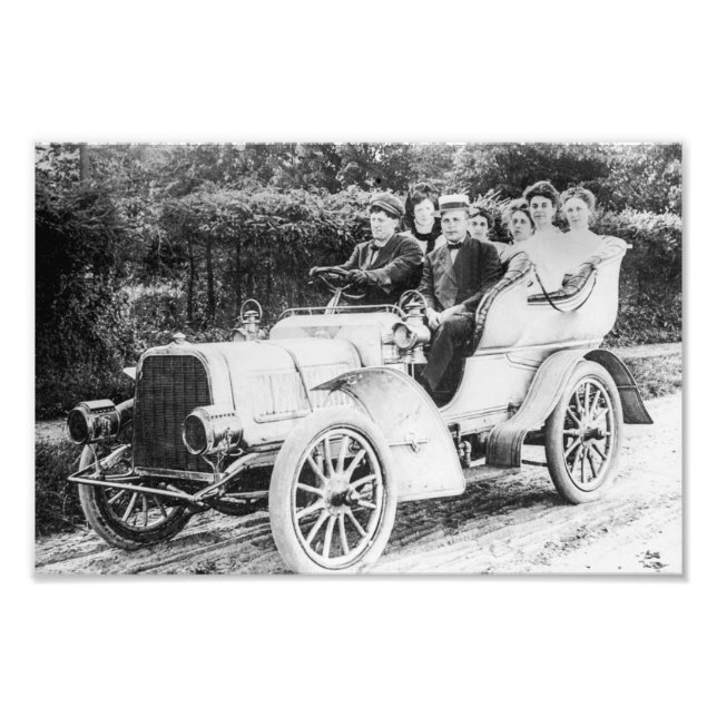 Foto Coche de Touring a vapor modelo G blanco de 1907 (Frente)