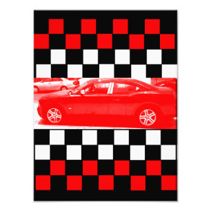 Foto Coche Rojo En La Lane Finalizada 1