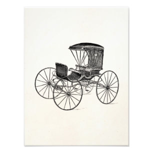 Foto Cochecillo antiguo traído por caballo del carro d