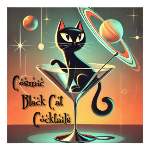 Foto Cócteles Cósmicos Futuristas Atómicos de Gato Negr