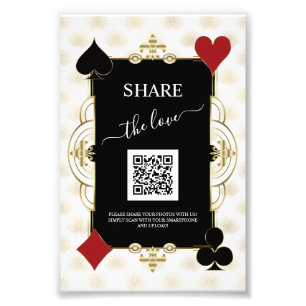 Foto Código QR de Boda Compartir el Amor Glam Gold Casi