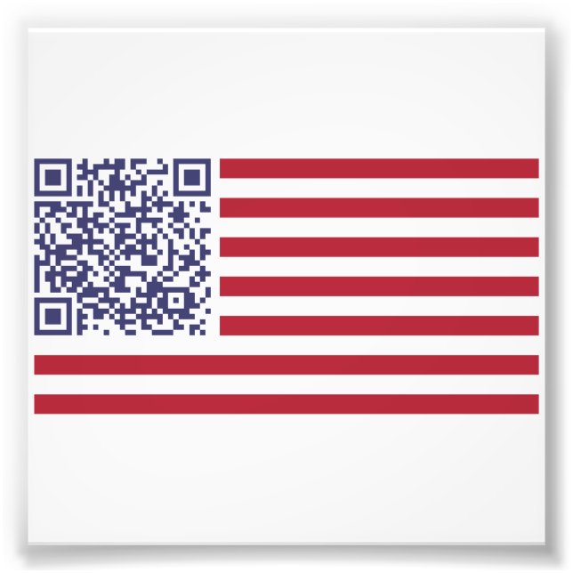 Foto Código QR del himno nacional de la bandera estadou (Frente)