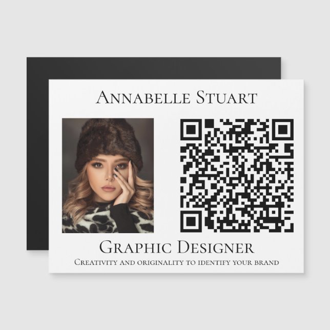 Foto Código QR Empresa de negocios Grande (Anverso/Reverso)