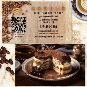 Foto Código QR Tarjeta de fidelidad para cafetería