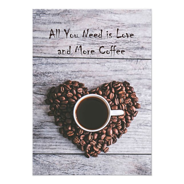 Foto Coffee Lover All You Need Is Love And Coffee (Frente)