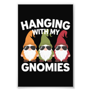 Foto Colgando Con Mis Gnomos Jardín Divertido Gnomo