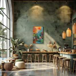 Foto Collage Abstracto de Hojas y Círculo