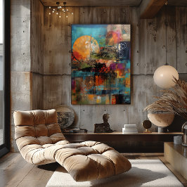 Foto Collage Abstracto de Sol y Texturas