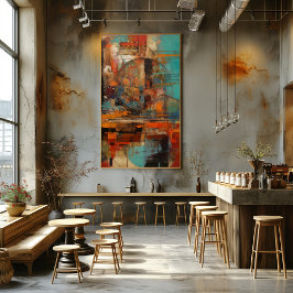 Foto Collage Abstracto de Trazos y Círculos