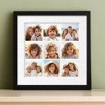 Foto Collage de 9 plazas - Espalda blanca<br><div class="desc">Diseño en blanco y negro - ¡Usa tus fotos sin marcos en este! Añade tus fotos e instantáneas favoritas a esta tira para un divertido guardián de la memoria. Una forma artística de mostrar tus mejores fotos para compartir fotos.</div>