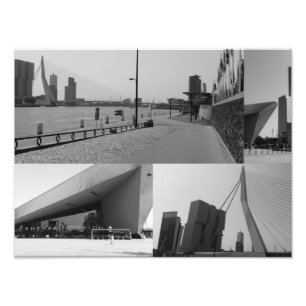 Foto Collage fotográfico Rotterdam 4 en blanco y negro