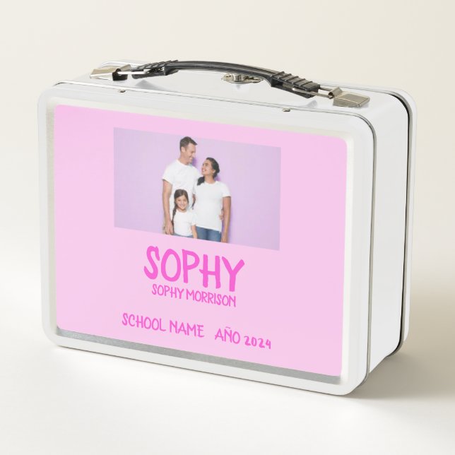 Foto COLLAGE Lunchbox rosa , BLANCO A Personalizar (Reverso)