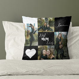 Foto Collage Mejor Cojín decorativo de Mamá de la